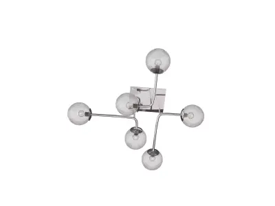 Wunberlight modern wall light with five glass balls 3D model