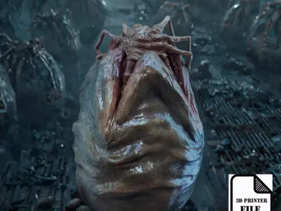 alien facehugger egg - alien-  stl print file 3D print model