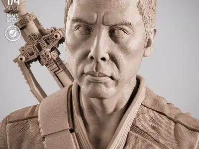  STAR WARS Chirrut Imwe Portrait Bust 3D print model