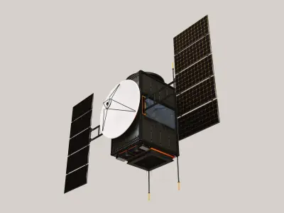 Science Probe Satellite Low-poly 3D model