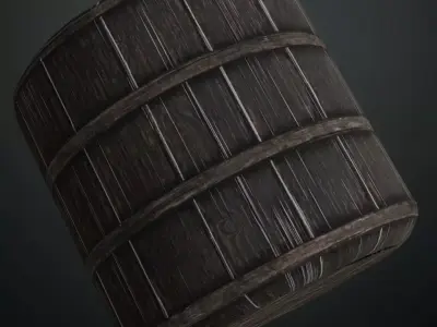 Rustic Reinforced Dark Wood PBR Seamless Texture