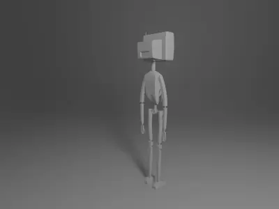 Robot Character Sci-Fi TV Retro Low-poly 3D model