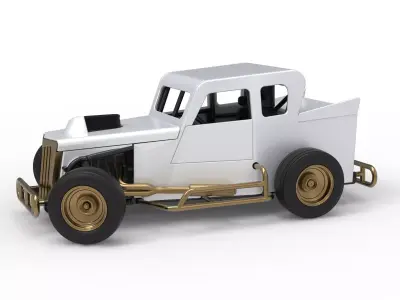 Dwarf car while turning Version 2 Scale 1 to 25 3D print model
