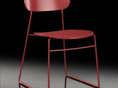 Modus PLC Wire plywood seat chair 3D model