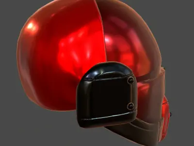 Gas mask helmet 3d model scifi Low-poly  Low-poly 3D model 325