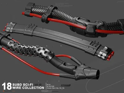 Subd Cables and Wires VOl-01 3D model