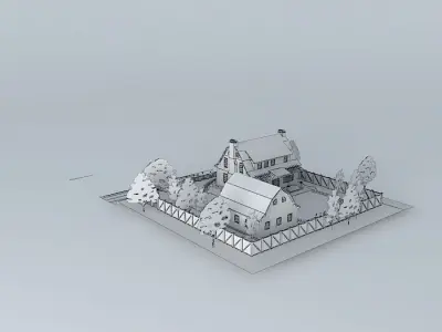 Dutch Colonial House Free 3D model