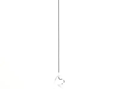 Round Metal Hanging Lamp 3D Model 3D model