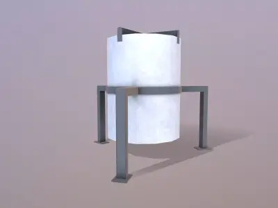Small Drum Low-poly 3D model