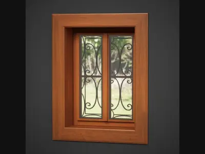 Wood Window 3 3D model