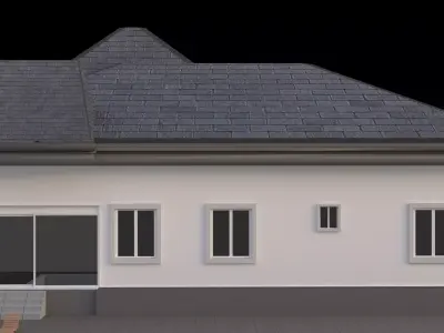 Bungalow roof of house 3D model