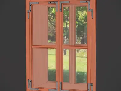 Wood Window 2 3D model
