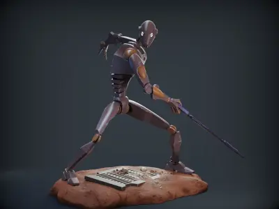 BX COMMANDO DROID FROM CLONE WARS 3D print model