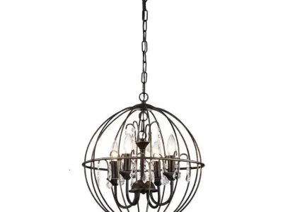 Leung 4-Light Candle Style Globe Chandelier 3D model