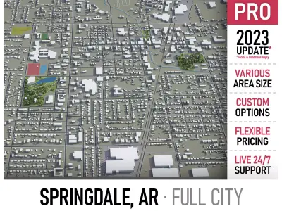 Springdale  Low-poly 3D model
