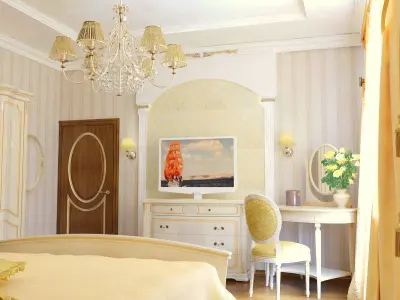 Bedroom in a classic style 3D model