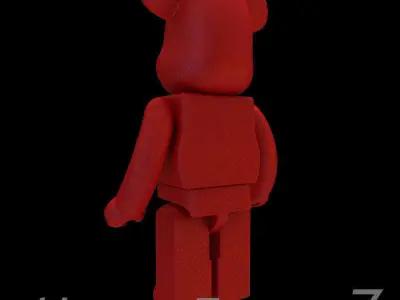 Red Leather Bear Brick 3D model