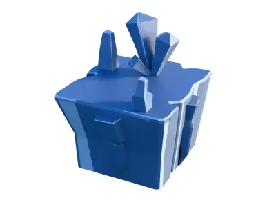 Stylized Low Poly Floating Islands Pack Blender Only Low-poly 3D model