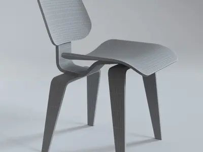 Eames molded dining chair - dcw 3D model