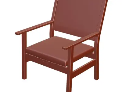 Patio Chair Director Low-poly 3D model