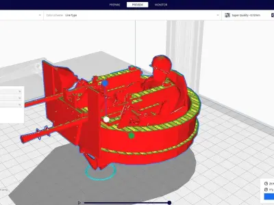 Weapon deck ship 3D print model