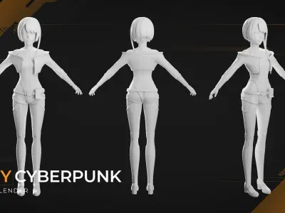 Lucy Cyberpunk Edgerunners 3D Model Character 3D model