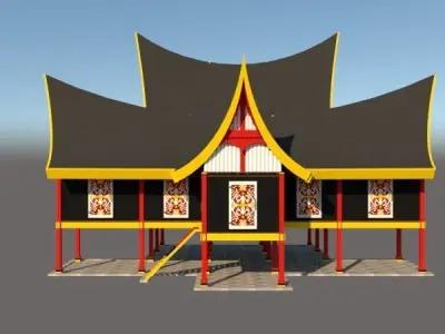 RUMAH TRADISIONAL MELAYU NEGERI SEMBILAN DARUL KHUSUS Free 3D print model