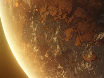 Planet Space Ready to game Low-poly 3D model get