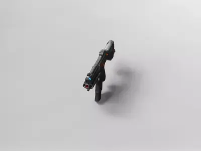 Futuristic Tactical Submachine Gun 3D Model 3D model