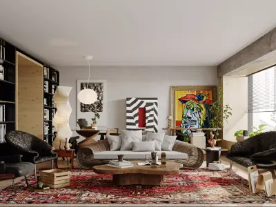 apartment interior scenes     3D model 35