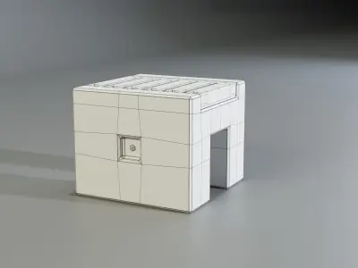 Concrete Bench - Type 3A short 3D model