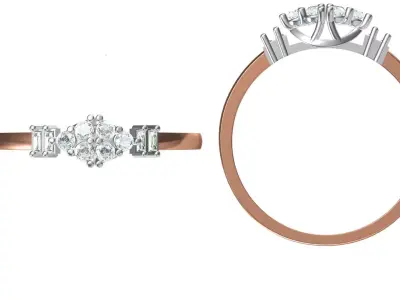 Light Weight Wedding Engagement Women Ring STL JCD Details 3D print model