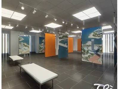 EXHIBITION OFFICE ROOM 3D model