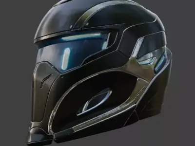 SciFi Helmet 3D model