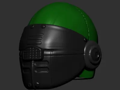 helmet high poly sculpt 3d printable ver 7 3D model 3D model 111