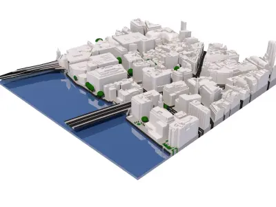 London city tile Level 2 block TQ3280 North East 3D model