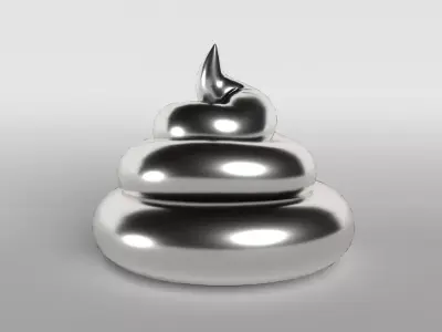 Pile of Poo v1 006 Low-poly 3D model