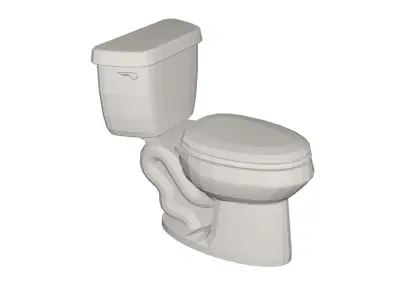 Toilet Low-poly 3D model get