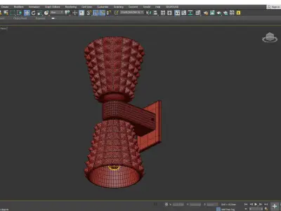 Murano Rostrato wall sconce Low-poly 3D model