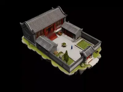 courtyard 3D model