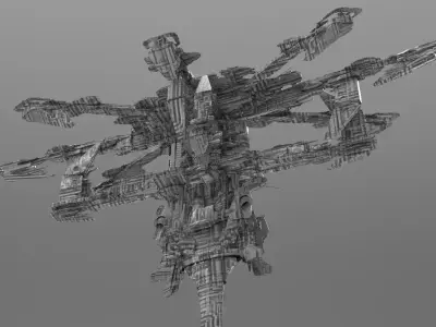 Moon base platforms 5  3D model