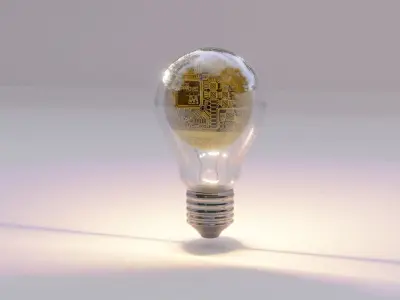  Bitcoin light 3D model
