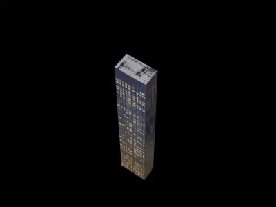 Trump World Tower - NYC Low-poly 3D model