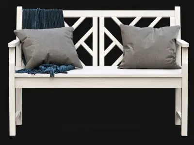 Chippendale Garden Bench  3D model