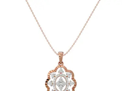 Light Minimalist Diamond Ring Earrings Pendant Set 3D print model