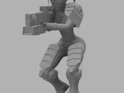 Space Commie Girl Squads 3D print model