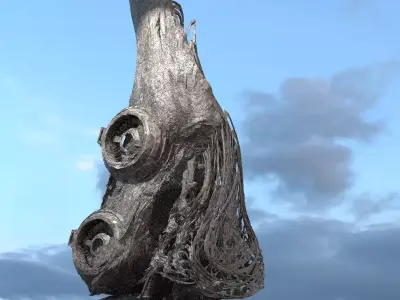 Alien meteor crystal 3D model