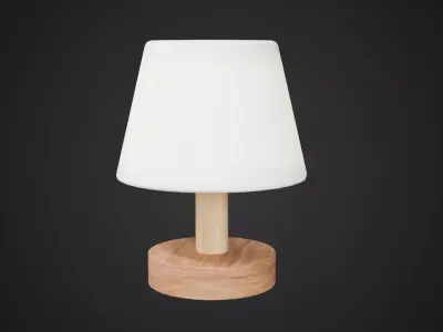 River Table Lamp Low-poly 3D model