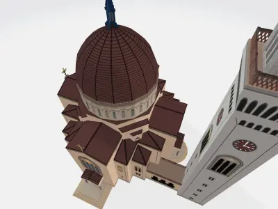 SRB PANCEVO CHURCH HOLY TRANSFIG  Low-poly 3D model