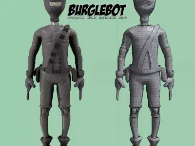 BurgleBot  Low-poly 3D model
